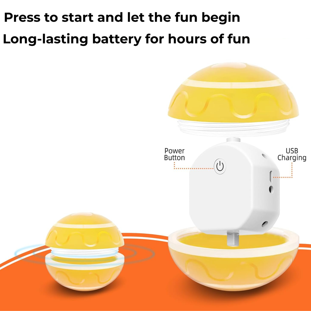 Smart Interactive Dog Ball - (Rechargeable)