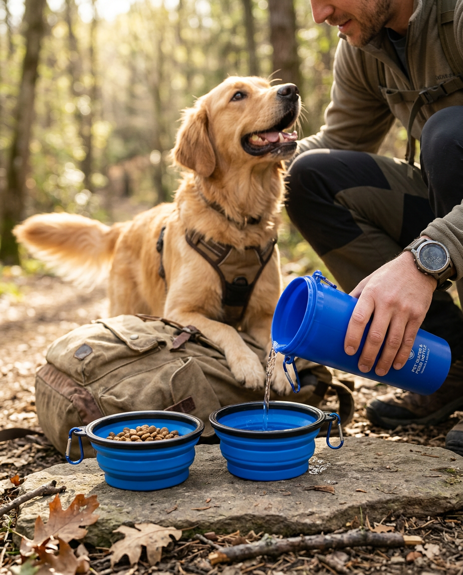 Protable Travel Water & Food Bottle - (Blue)