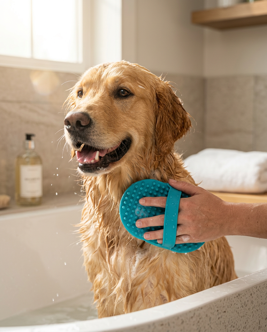 Premium Pet Grooming Brush - (Wet & Dry Use)
