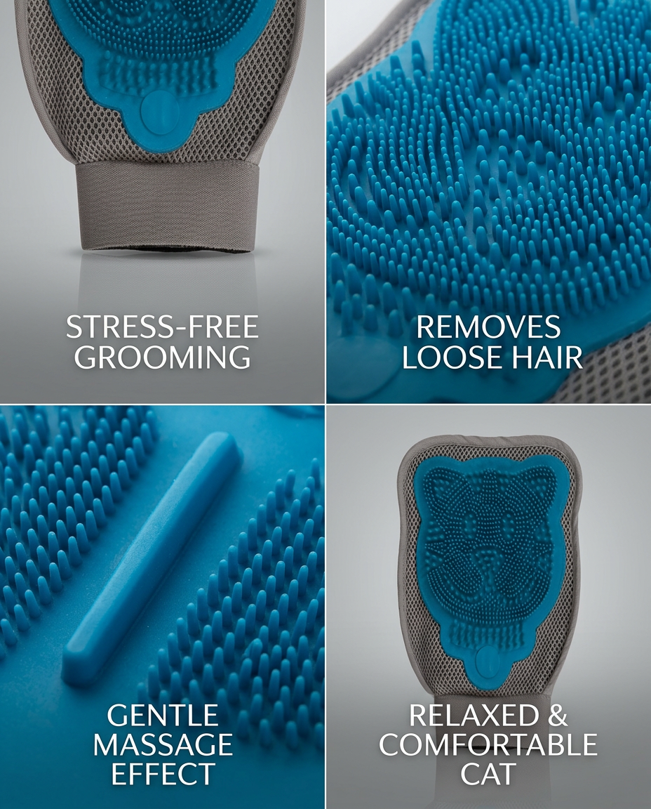 3-in-1 Cat Grooming Glove